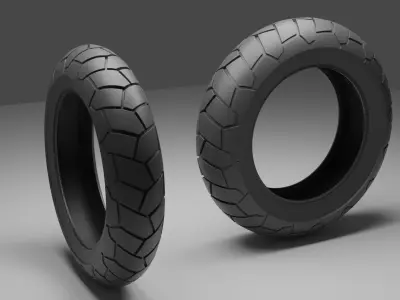 tire MOTO DV3 non brand high poly 3D model