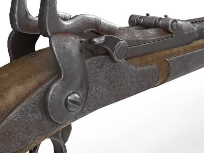 Sawed-Off Musket PBR Low-poly 3D model