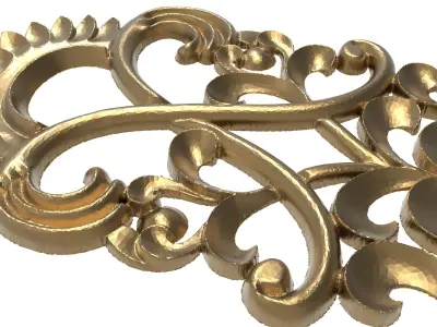 decorative pattern ready for 3D printing 3D model