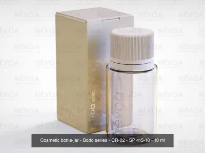 Cosmetic bottle-jar - Bodo series - CR-01 and CR-02 - 10 ml 3D Model Pack