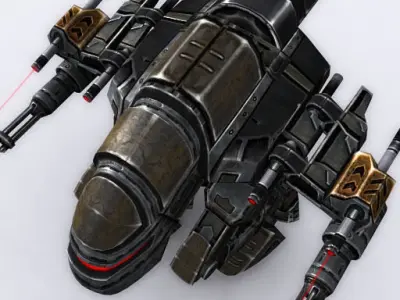 Mech walker - 02 Low-poly 3D model