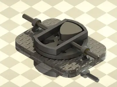 Converter of rotational to linear motion 3D model