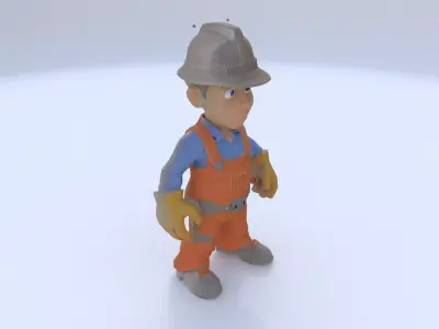 Construction Worker male 3D model