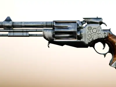 Detailed 3D Pistol Low-poly 3D model