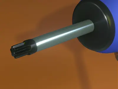 asset of three different types of screwdrivers 3D model