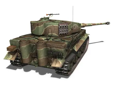 Panzer VI - Tiger - 134 - Late Production 3D model