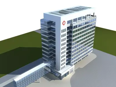 Hospital Building 3D model shop