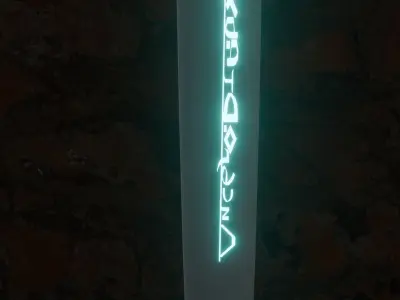 Blooming sword 3d Low-poly 3D model