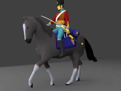 HUSSAR OF NAPOLEON 2019 Low-poly 3D model