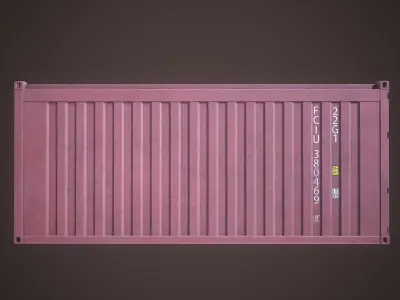Container shipping Low-poly 3D model purchase
