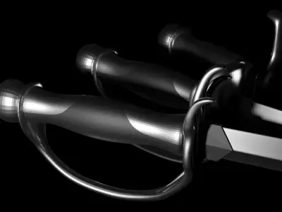 3 Backsword sword 3D model