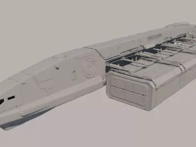 Sci Fi Transport Ship 3D model purchase