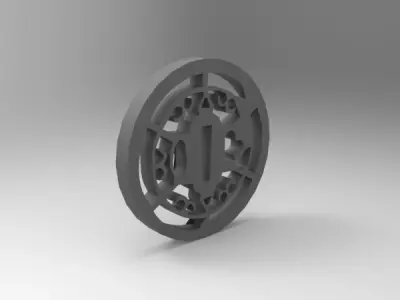 tsuba circular logo Free 3D print model