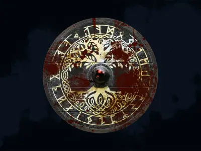 Viking Shield 3 - Battleworn collection 3D Model Pack