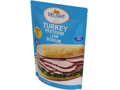 Dried meats Turkey Pastrami Low-poly 3D model