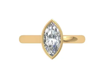 Marquise Wedding band 3D print model
