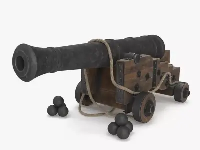Medieval Gun 3D model
