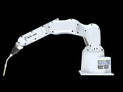 Fanuc LR MATE 200IB Cinema 4D Rigged Robotic Arm 3D model