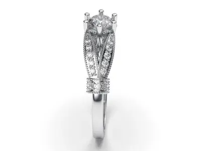 solitaire with ring sizes  8 part S78 3D print model