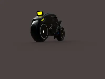 Motorcycle futuristic electric bike Free low-poly 3D model