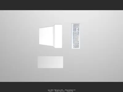 Computer 01 Low-poly 3D model