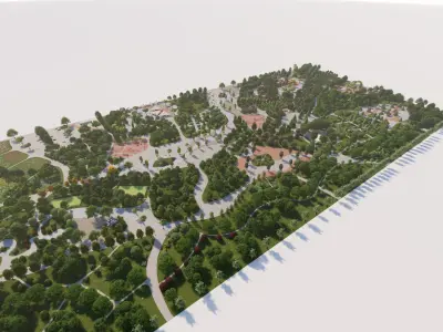 Master park-Regional park project-Private Park Landscape 3D model get