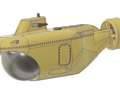 Research Submarine scale model  3D print model