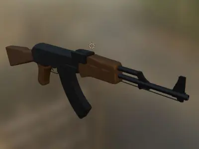 AK47 FIREARM LOW POLY - READY TO PLAY Low-poly 3D model