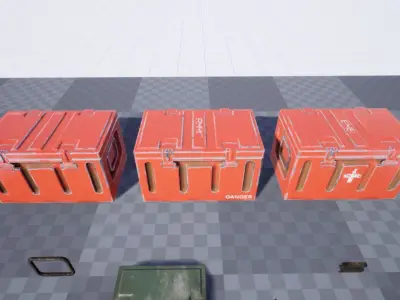 Military Box Low-poly 3D model 7