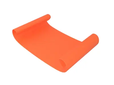 Scroll Paper v1 003 Low-poly 3D model