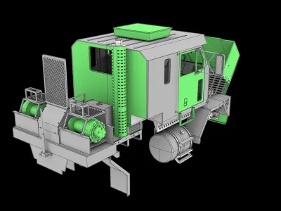 Oshkosh M1070  Army tank  STL 3D print model