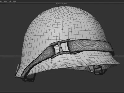 Military medical helmet 3D model 3D model