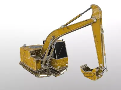Cyberpunk Work Machines 02 Low-poly 3D model
