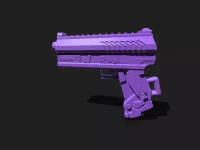 Gun Scifi- Keychain Free 3D print model