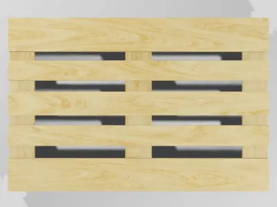 Wooden European Pallet Low-poly 3D model