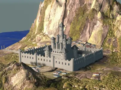 Castle Medieval 3D model get