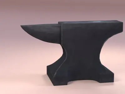 Anvil stylized Free low-poly 3D model