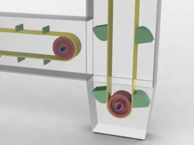 Industrial conveyor system 3D model