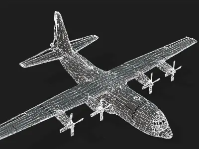 Military airplane 3D model