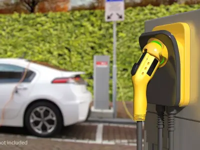 Electric Car Charging Connector Generic 3D model