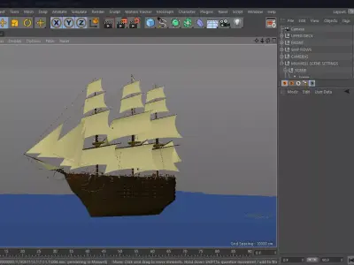 CINEMA4D - The Souls Ship 3D model