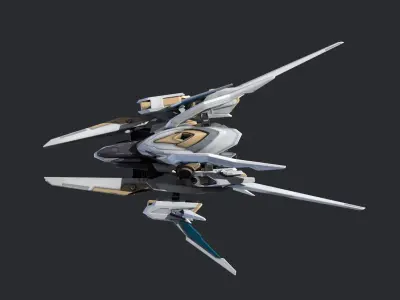 Robot dragon Low-poly 3D model