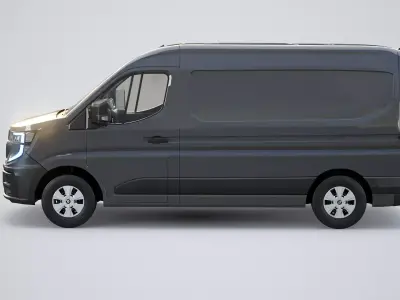 Renault Master 2025 E-Tech electric Van Low-poly 3D model