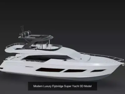 Modern Flybridge - Super Yacht Pack - Luxury Motor Yacht