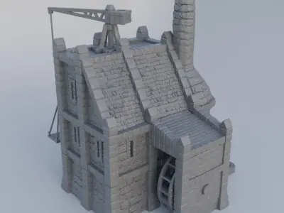 Medieval Foundry Tabletop Terrain 28 mm 3D print model purchase