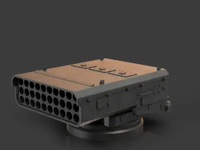 sci-fi missile launcher L-30 3D model