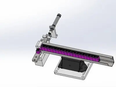 A vibrating disc feeding mechanism 3D model