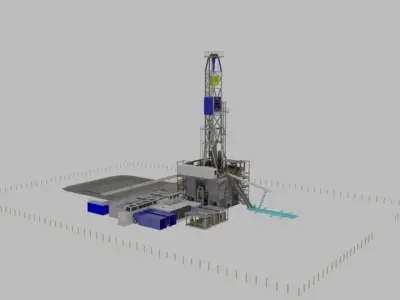 Oil rig 3D model buy