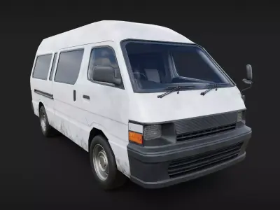 Toyota Hiace Van Low-poly 3D model purchase