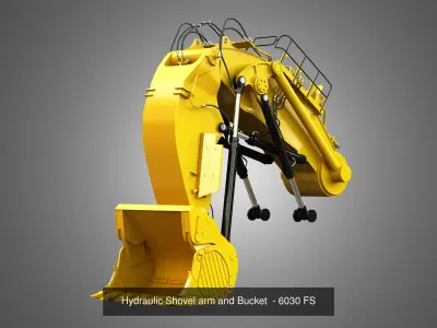 Hydraulic Excavator Cranes and Buckets  3 in 1 3D Model Pack